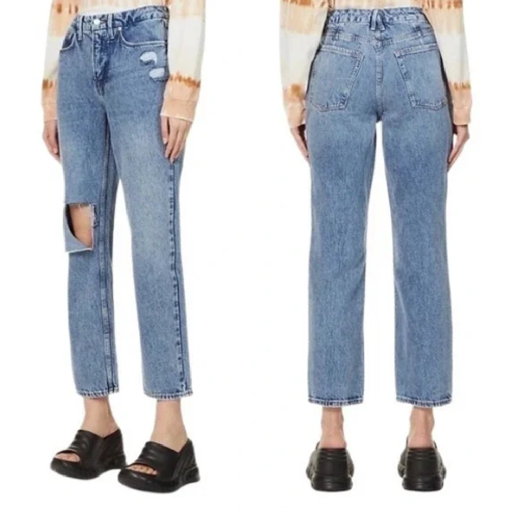 Good American Blue Straight Leg Jeans